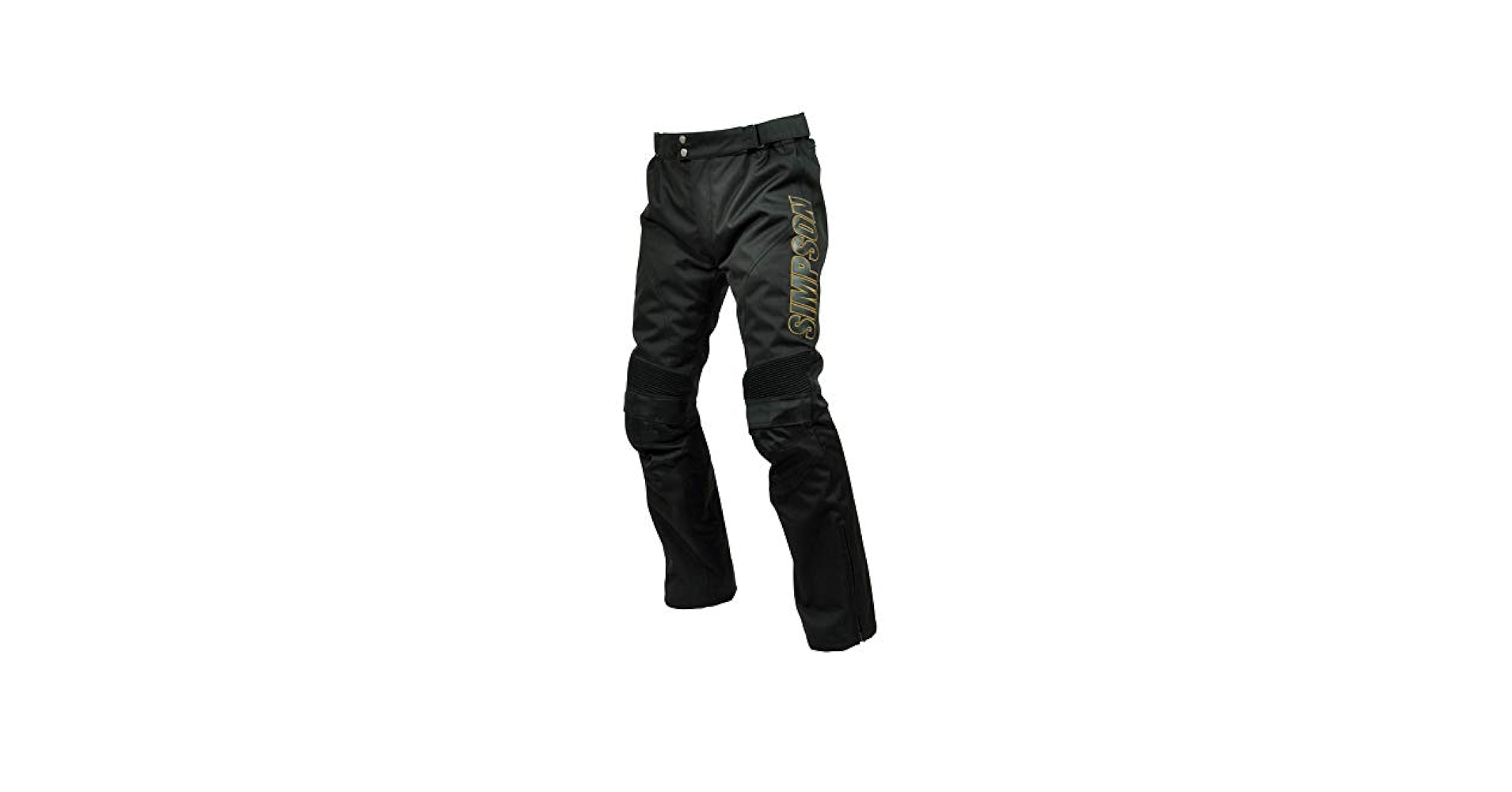 SIMPSON 黒バイクパンツ 膝パッド付き SIMPSON - SIMPSON シンプソン ツーリングパンツ サイズLL