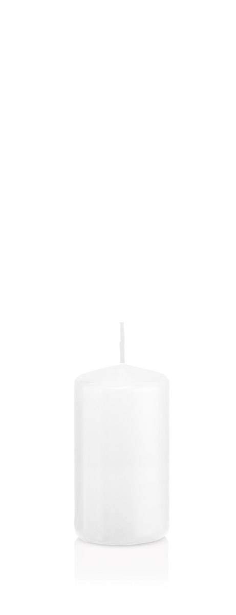 Inna-Glas White Pillar Candle Maeva, 8Cm, Ø4cm, 12H - Made In Germany - Votive Candle