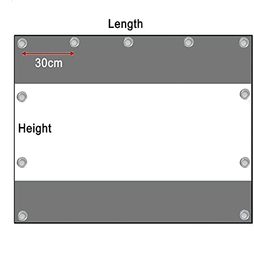 WZYJLyds Transparent Waterproof Tarpaulin, Pergola PVC Plastic visualization Curtain Weather Resistance 0,50mm with Metal Eyelets for Terrace, Balcony, Outdoor - Image 6
