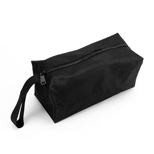 POWER TOOL Bolsa para Herramientas Pequeña de Tela Oxford Con Cremallera para Destornillador, Llave, Alicates y Otras (Negro), S, Clásico