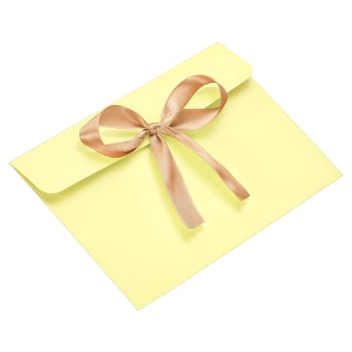 Enveloppe avec noeud pour invitations de mariage et anniversaires | 20Pcs Jaunes PATIKIL