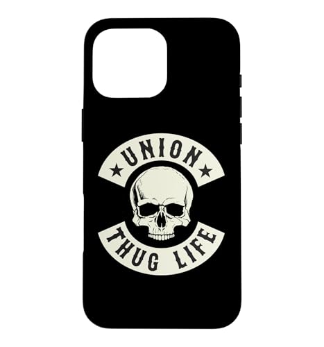 Mens Womens Skull Retro Vintage Pro Union Thug �X�}�z�P�[�X iPhone 16 Pro Max �p