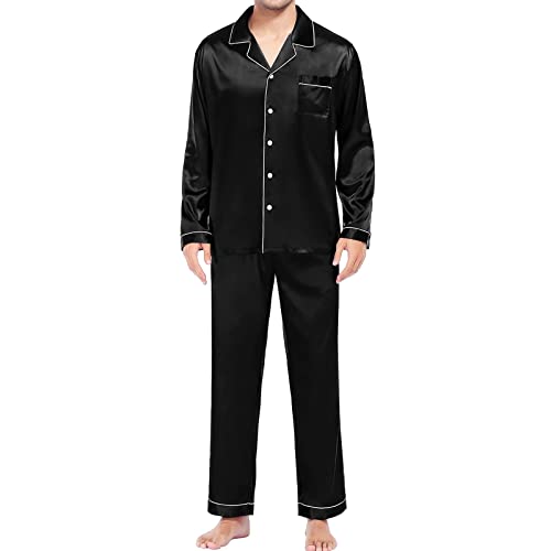 Generisch Pijama Casual Hombre Manga Larga Botón...