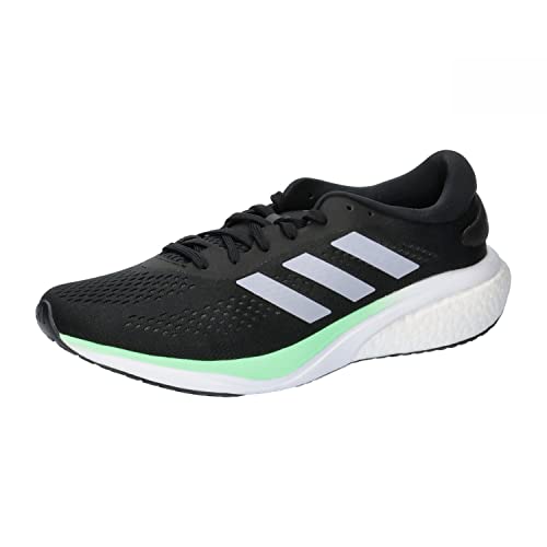 Adidas Supernova 2.0 Shoes, Zapatillas para Correr Hombre, Core Black/Halo Silver/Pulse Mint, 42 2/3 EU