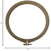 Nurge Premium Beech Wood Gold Clasp Quilting Hoop 7 Inches/19cm Diameter - 16mm Thick