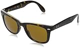 Protective case included Ray-Ban Unisex Sonnenbrille RB4105, Einfarbig, 50 mm, Braun (Tortoise/ klassisch braun)
