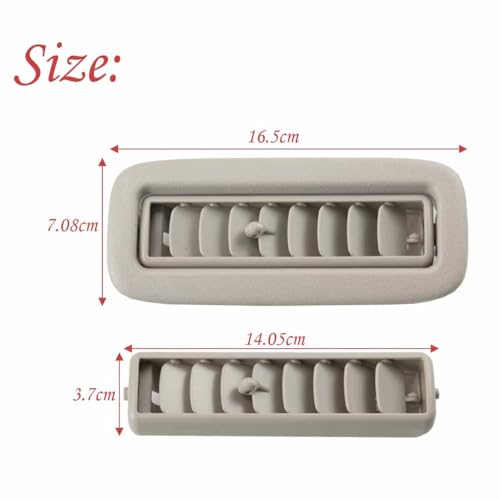 Rejilla aire acondicionado para Mitsubishi Pajero 2007-2020 beige de techo HILLAR 4