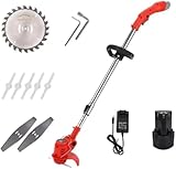 【軽量設計】軽量設計（約1.2kg）で、枝切り、雑草取り、芝生の手入れなど、自由自在に使えるコードレス草刈り機です。軽いので、女性や高齢者でも腕に負担をかけずに楽に作業を行うことができます。 【万能で効率的】1-30cmまで自由に調整できる伸縮ポール付きコードレス草刈機、使用者の身長に合わせて柔軟に調整できるため、快適な作業体験が可能です。取り付けは非常に簡単で、手間をかけずにすぐにご使用いただけます。 【低騒音】多層ノイズ低減フィルター設計の低音低減型よりも、自分の思い出に心地よい体験を与えて...