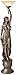 Design Toscano Goddess Hestia Floor Lamp Statue, 6 Foot, Faux Bronze