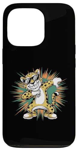Playful Cheetah Dabbing with Sunglasses Cute Funny Animal X}zP[X iPhone 13 Pro p