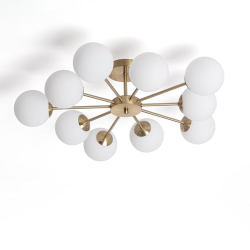 LEDKIA LIGHTING Deckenleuchte Metall und Glas Moonlight Brass 10 Spots Gold LEDKIA LIGHTING Deckenleuchte Metall und Glas Moonlight Brass 10 Spots Gold
