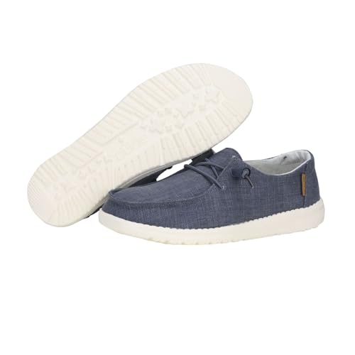 Image of HEYDUDE Women's Wendy Chambray | Women's Shoes | Women's Lace Up Loafers | Comfortable & Light-Weight