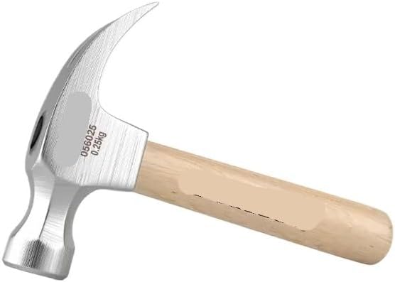 Hammer High Carbon Steel Hammer Solid Wood Short Handle Octagonal or Round Head Hammer Small Manual Hardware Tool(Ball peen hammer)