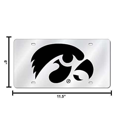 Matrícula de Iowa Hawkeyes Rico en corte láser plateada para coche 6