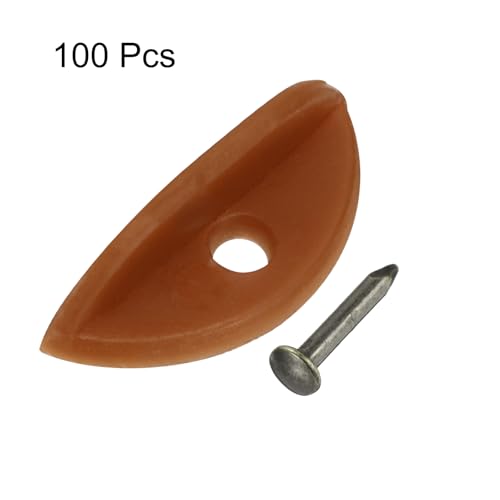 Image of HARFINGTON 100Pcs Picture Frame Backing Hardware Clips with 100cs Screw Turn Button Fasteners Set Picture Turn Backing Clips for Craft Hanging Picture Drawing, Brown