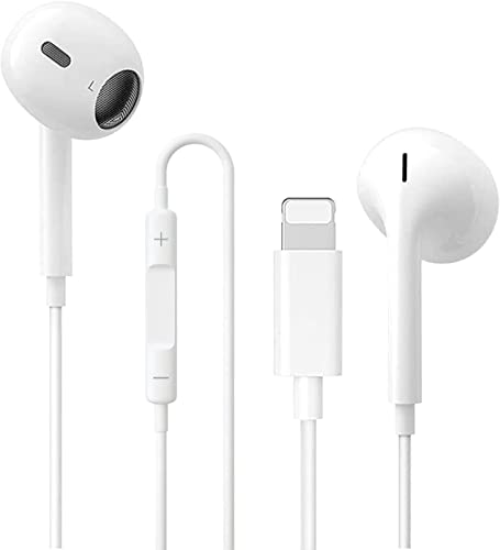 Casque pour iPhone,écouteursfilocablés,Casque intra-auriculaire,Isolation acoustique stéréo Support Contrôle du volume et du microphone compatible avec iPhone 11/11Pro/12/12Pro/SE/13/X/XR/XS/8/7/7Plus Cover