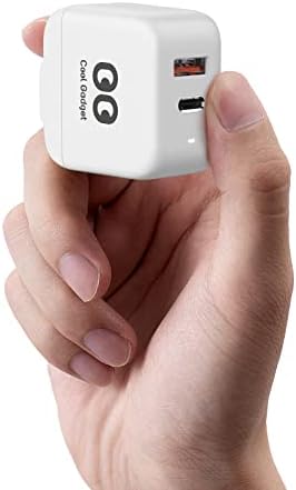 67W USB C Charger Block, Cool Gadget 2-Port USB C Wall Charger, Compact Foldable Fast USB C Gan Charger, Travel Charger for MacBook Air, iPhone, iPad, Surface pro, Galaxy, and More