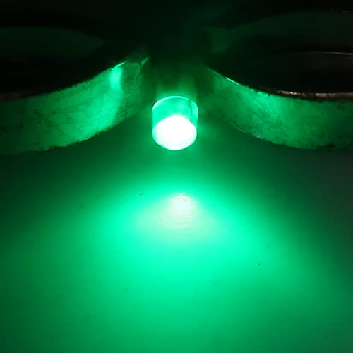 15 piezas bombillas LED verde 12V T3 para auto miniatura 5