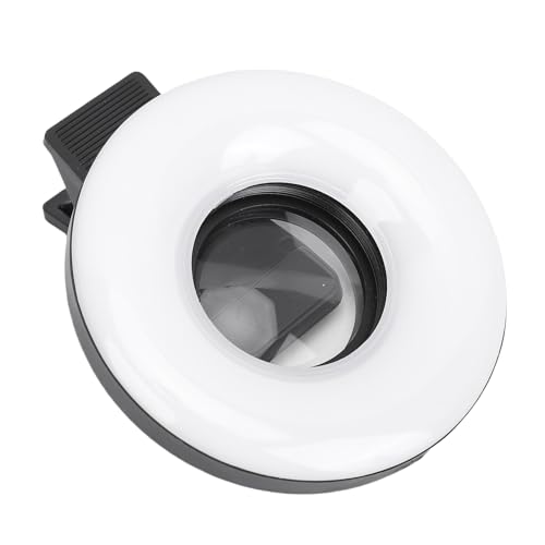 Objectif Macro 15X avec éclairage annulaire LED pour smartphone et vlogging