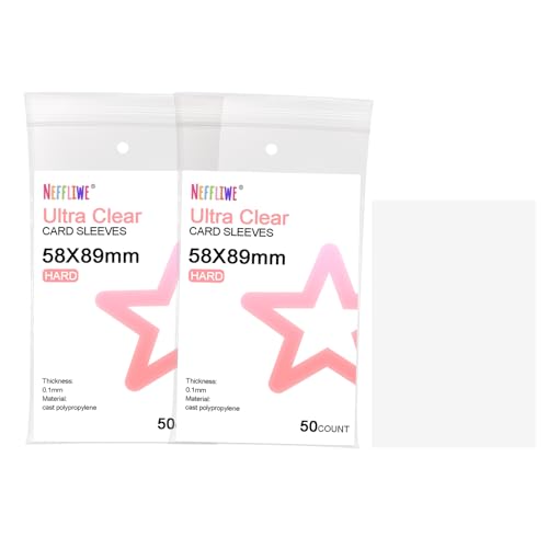 100 Pcs Kpop Photocard Sleeves 58x89mm Clear Polypropylene Photo Card Protector for Kpop Albums Photocards, No PVC and Acid Free (50Pcs x2 Pack)