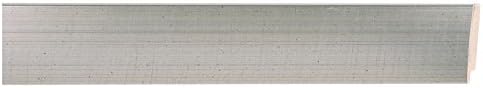 CountryArtHouse Picture Frame Moulding (Wood) 100ft bundle - Contemporary Silver Finish - 2" width - 3/8" rabbet depth