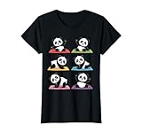 divertente panda bambini donne yoga donne amante del panda maglietta