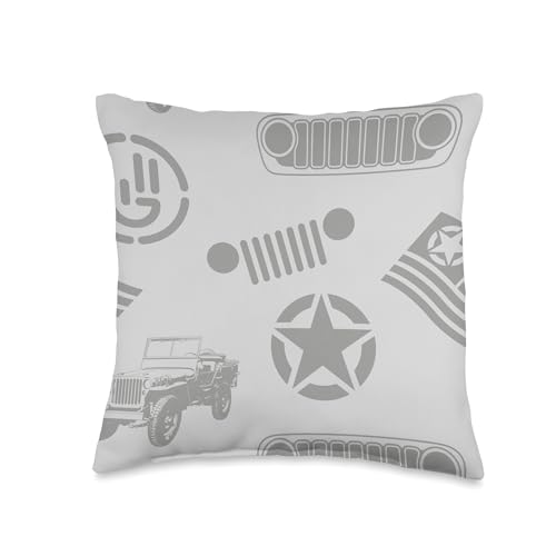Jeep Pattern - Officially Licensed Throw Pillow