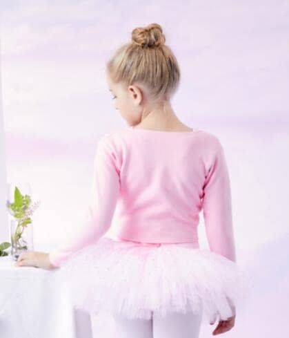 Kids Girls Long Sleeve Cardigan Shrug Front Knot Wrap Top Dance Dress Cover Up4