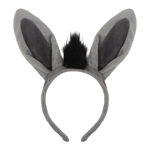 Semato Donkey Headband Cute Costume Donkey Ears Headwear Face Wash Headband Donkey Head Wear Fashion Hairband Hair Accessories for Adult Party Decoration