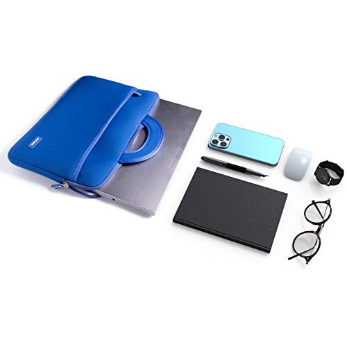 Image of amCase Chromebook Case-11.6 to 12 inch Neoprene Sleeve with Handle-Blue