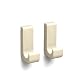 Produktbild BUNT & PFIFFIG Klebehaken 2 Stück - selbstklebend aus Aluminium farbig pulverbeschichtet - Hellelfenbein - Handtuchhaken - Haken Beige RAL 1015 - Doppelpack