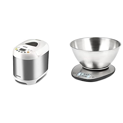 Macchina del pane argento/bianco + bilancia elettronica da cucina acciaio G3 Ferrari