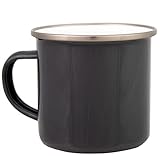 siete tazas camping borde río claro El esmalte es un material de vidrio que se aplica líquido sobre un material de soporte, en el que las tazas suelen ser un vaso de metal troquelado y se derrite a muy alta temperatura.