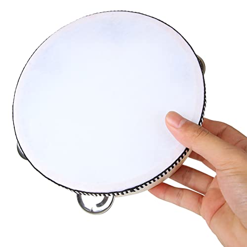MIVIDE 3-teilig Tambourin, Holz Tambourin, Handtrommel für Erwachsene (6zoll, 7zoll und 10zoll)