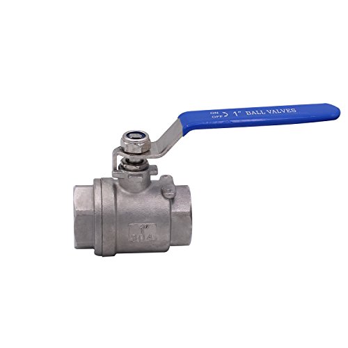 DERNORD Ball Valve Stainless Steel 304 1" NPT Heavy Duty for Water, Oil, and Gas with Blue Locking Handles (Pack of 2) by DERNORD - Used condition - Image 5
