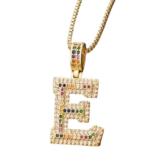 Pendentif initiales multicolores en zircon pour illuminer vos tenues d'été et soirées