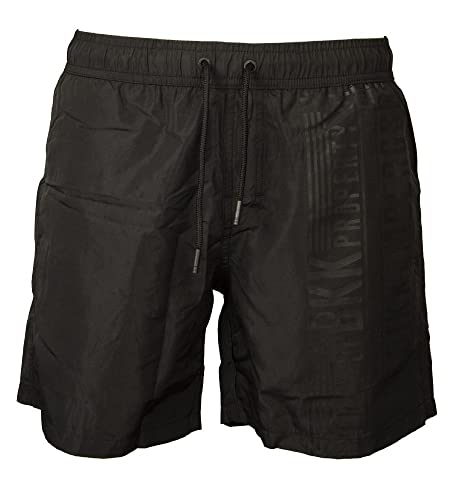 Boxer mare uomo BIKKEMBERGS piscina swimwear coulisse esterna e tasche laterali articolo BKK1MBM08 SERIES PROPERTY BKK, Black, L