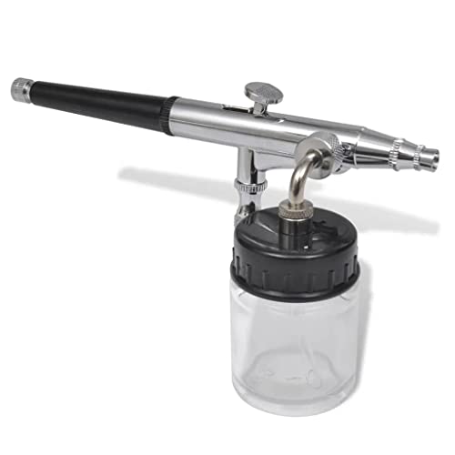 vidaXL Airbrushset met Beker 0,2/0,3/0,5 mm Mondstukken Airbrush Verfspuit Set - Image 6