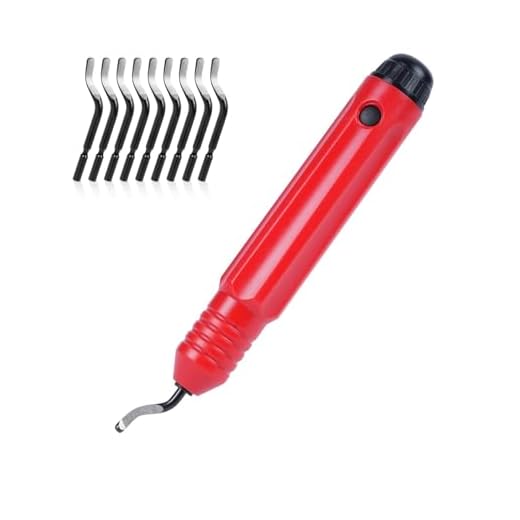Flintronic Desbarbador Metal, 10 pcs Herramienta Desbarbadora Cuchillas de Desbarbado de Rotación de 360° Giratorio Quita Rebabas para Acero, Plástico, Aluminio, Cobre, Impresora 3D con Una Caja.