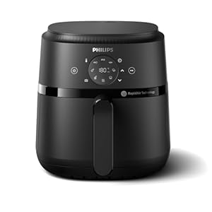 Airfryer 2000 series 4.2L – 1500W Power, RapidAir technology, Digital touchscreen, 13 cooking options, 9 preset functions, Up to 90% less fat, Black (NA229/09)