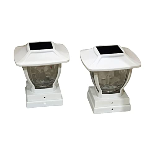 Maxsa 41981 Solar Wave Glass Post and Fence Cap Lights,
