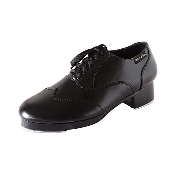 Miller & Ben Tap Shoes, Triple Threat, All Black Professional Tap Shoes