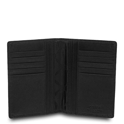 GIUDI ® - Funda para pasaporte de piel de vacuno, funda pasaporte, piel auténtica, cartera, tarjetero, hombre mujer, unisex, tarjetero, fabricado en Italia., Negro (Negro) - 7240/GD