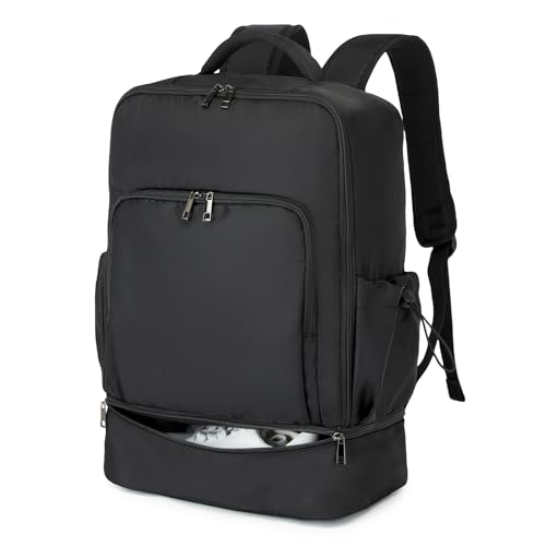 seyfocnia Gym Backpack for Men, Lightweight Sports Back pack With Shoe Compartment, Waterproof Gym Bag Workout Trainning Rucksack Casual Travel Daypack-Black