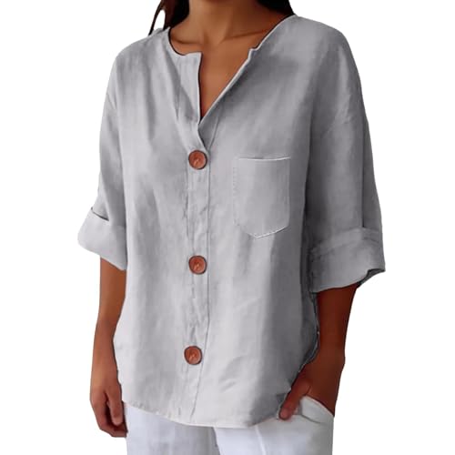 Sommermode Damen 2025 T Shirt V Ausschnitt...