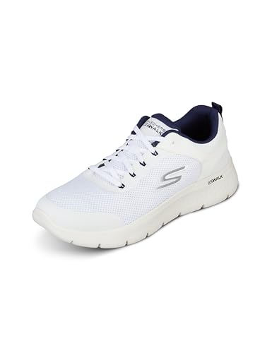 Image of Skechers-Men's Walking Shoes-GO Walk FLEX-216495ID-WNV-7 White /Navy