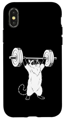 Ragdoll Cat Gym Fitness Lifting Squad �L�D������ �X�}�z�P�[�X iPhone X/XS �p