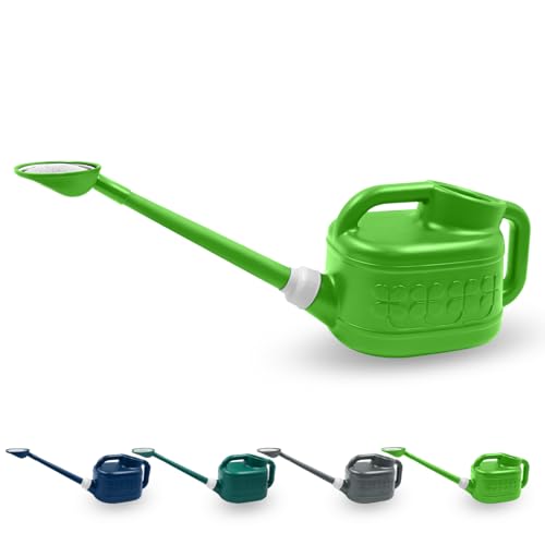 Image of 1 Gallon Watering Can, Garden Watering Can Outdoor, Plant Water Can with Removable Long Spout and Stainless Steel Sprinkler Head, Plastic Indoor Watering Cans for Gardening Flower Plants