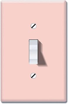 WIRESTER Single Gang Toggle Light Switch Plate/Wall Plate Cover - Solid Pink