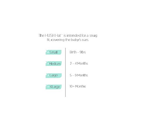 Hush Baby Hat with Softsound Technology and Medical Grade Sound Absorbing Foam, Merci Bow Coup/X-Large